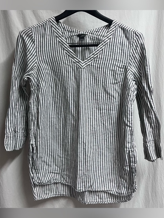 Eddie Bauer Tops - Eddie Bauer Women Striped Linen Cotton Tunic Top Size Small Breathable Comfort